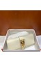 Hermes H Medor swift Leather Clutch 37566 white&Gold hardware Replica