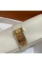 Hermes H Medor swift Leather Clutch 37566 white&Gold hardware Replica