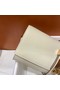 Hermes H Medor swift Leather Clutch 37566 white&Gold hardware Replica