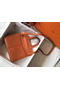 Hermes Halzan 31cm Bag In Orange Clemence Leather Replica