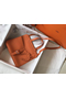 Hermes Halzan 31cm Bag In Orange Clemence Leather Replica