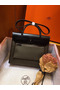 Hermes Herbag Zip 31cm Bag In Black And Canopee Replica