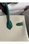 Hermes HSS Birkin 30 Bicolor Bag in Craie and Malachite Epsom Calfskin Replica