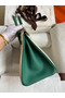Hermes HSS Birkin 30 Bicolor Bag in Craie and Malachite Epsom Calfskin Replica