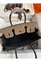 Hermes HSS Birkin 30 Bicolor Bag in Taupe and Black Epsom Calfskin Replica