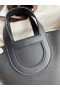 Hermes In The Loop 18 Handmade Bag in Black Clemence Leather Replica