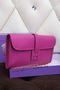 Hermes Jige Clutch Bag Calfskin Leather H258 Purple Replica