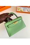 Hermes Kelly 19cm Shoulder Bags Epsom Leather KL19 Gold hardware Avocado Green Replica