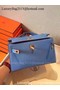 Hermes Kelly 22cm Tote Bag Original Leather KL22 Blue Replica