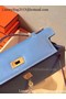 Hermes Kelly 22cm Tote Bag Original Leather KL22 Blue Replica