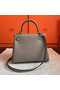 Hermes Kelly 25cm Retourne Handmade Bag In Grey Swift Leather Replica