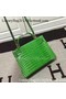 Hermes Kelly 28cm Shoulder Bag Croco Leather K28 Green Replica