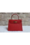 Hermes Kelly 28cm Shoulder Bags espom leather Red Replica