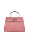 Hermes Kelly 28cm Shoulder Bags Light Pink Grainy Leather Gold Replica