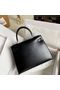 Hermes Kelly 28cm Shoulder Bags Smooth Leather KL28 Black Replica