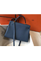 Hermes Kelly 32cm Bag In Blue Agate Clemence Leather GHW Replica