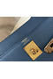 Hermes Kelly 32cm Bag In Blue Agate Clemence Leather GHW Replica