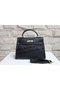 Hermes Kelly 32cm Shoulder Bag Black Saffiano Leather K32 Gold Replica