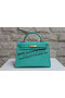 Hermes Kelly 32cm Shoulder Bag Light Green Saffiano Leather K32 Gold Replica