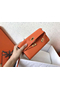 Hermes Kelly Classic Long Wallet In Orange Epsom Leather Replica