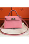 Hermes Kelly Mini II Handmade Bag In Rose Confetti Epsom Leather Replica