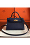Hermes Kelly Mini II Handmade Bag In Sapphire Epsom Leather Replica
