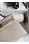 Hermes Kelly Mini II Sellier Bicolor Handmade Bag in Craie and Trench Epsom Calfskin Replica