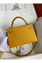 Hermes Kelly Mini II Sellier Handmade Bag In Jaune Ambre Epsom Calfskin Replica