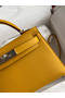 Hermes Kelly Mini II Sellier Handmade Bag In Jaune Ambre Epsom Calfskin Replica
