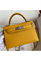 Hermes Kelly Mini II Sellier Handmade Bag In Jaune Ambre Epsom Calfskin Replica
