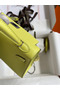 Hermes Kelly Mini II Sellier Handmade Bag In Jaune Bourgeon Chevre Mysore Leather Replica