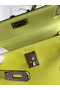 Hermes Kelly Mini II Sellier Handmade Bag In Jaune Bourgeon Chevre Mysore Leather Replica