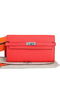 Hermes Kelly Original Leather Bi-Fold Wallet A708 Light Red Replica