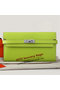 Hermes Kelly Original Saffiano Leather Bi-Fold Wallet A708 Green Replica