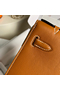 Hermes Kelly Pochette Handmade Bag In Gold Swift Calfskin Replica