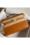 Hermes Kelly Pochette Handmade Bag In Gold Swift Calfskin Replica