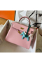 Hermes Kelly Retourne 25 Handmade Bag In Pink Swift Calfskin Replica