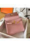 Hermes Kelly Retourne 25 Handmade Bag In Pink Swift Calfskin Replica