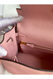 Hermes Kelly Retourne 25 Handmade Bag In Rose Sakura Clemence Leather Replica