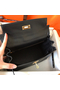 Hermes Kelly Retourne 28 Handmade Bag In Black Swift Calfskin Replica