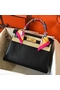 Hermes Kelly Retourne 28 Handmade Bag In Black Swift Calfskin Replica