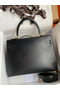 Hermes Kelly Sellier 32 Handmade Bag In Black Box Calfskin Replica