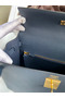 Hermes Kelly Sellier 32 Handmade Bag In Blue Indigo Epsom Calfskin Replica