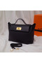 Hermes Kelly togo Leather Tote Bag H2424 black Replica
