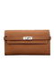 Hermes Kelly Wallet Togo Leather Bi-Fold Purse HA708W Wheat Replica