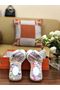 Hermes lady leather Slipper HO810HMJ Replica