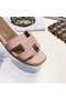 Hermes lady leather Slipper HO811HMJ pink Replica