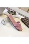 Hermes lady leather Slipper HO812HMJ pink Replica