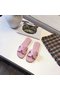 Hermes lady leather Slipper HO812HMJ pink Replica