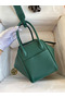 Hermes Lindy 26 Handmade Bag In Malachite Clemence Leather Replica